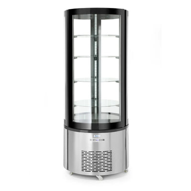 HENDI 360 L Kylmonter stängd, rund design i glas och stål