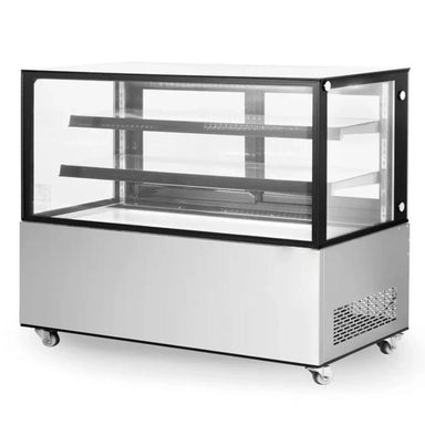 Kylmonter HENDI 510 L med glas och två hyllor, frontvy