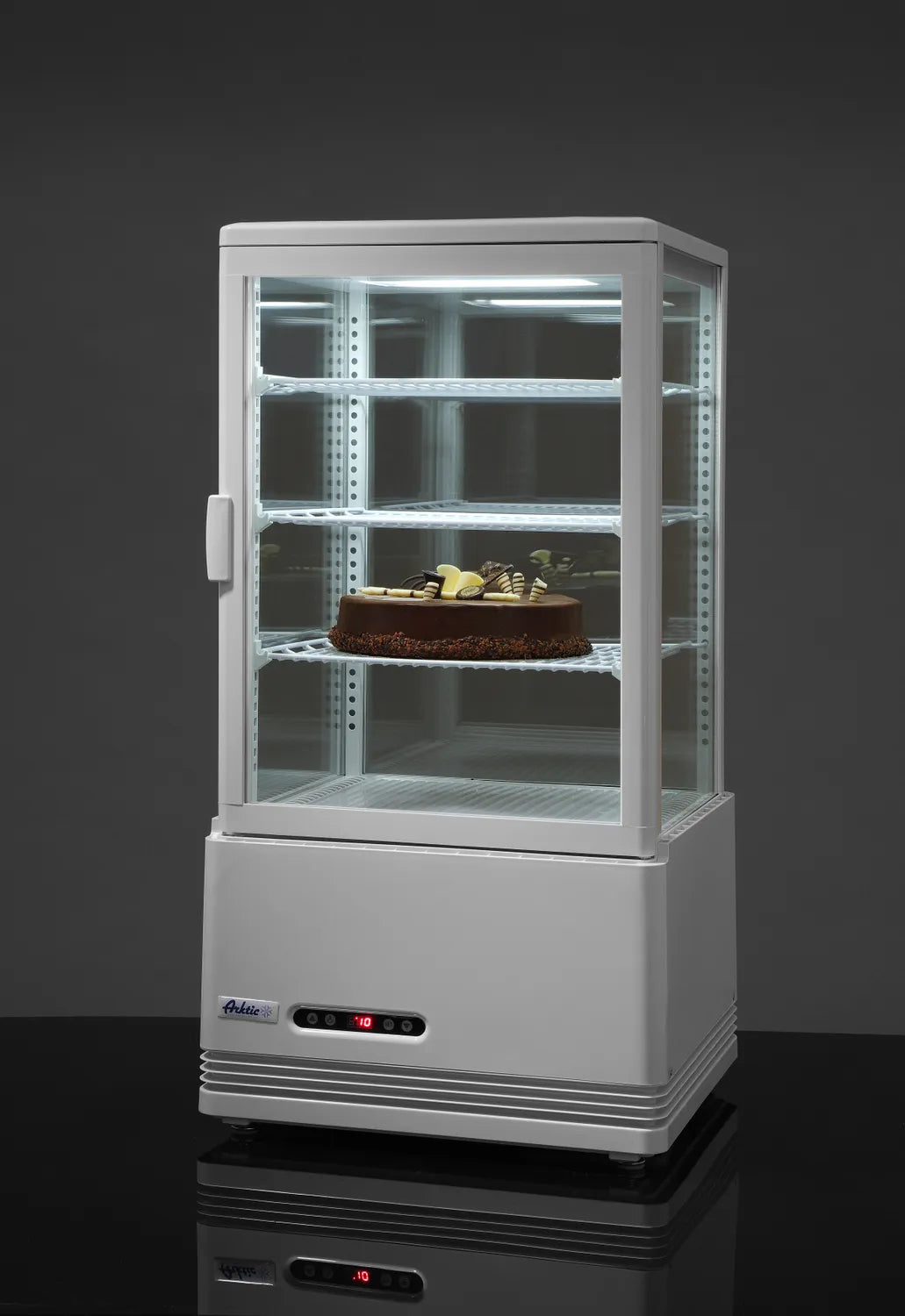 Kylmonter HENDI 68 L med LED-belysning, tre hyllplan och digital temperaturdisplay