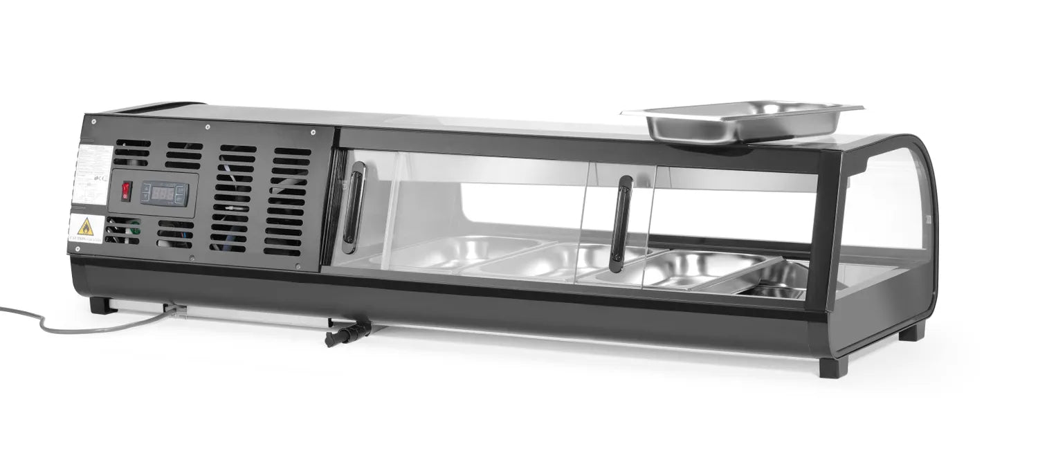 HENDI Sushi Kyldisk 4x GN 1/3 42 L, vinklad produktbild mot vit bakgrund