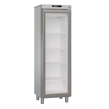 Hoshizaki KG420R L1 DR G E Displaykyl 265 L, sedd rakt framifrån mot vit bakgrund
