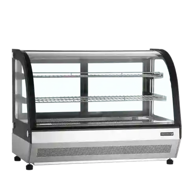 Frilagd bild på TEFCOLD LCT900C Kylmonter med böjt glas och trådhyllor