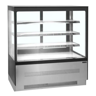 Tefcold LPD903F Kylmonter med frontglas och flera hyllplan.