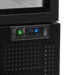 Kontrollpanel och temperaturdisplay på Tefcold NC2500G Displaykyl.