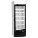 Tom Tefcold NC2500G Displaykyl med fem hyllplan och glasdörr.