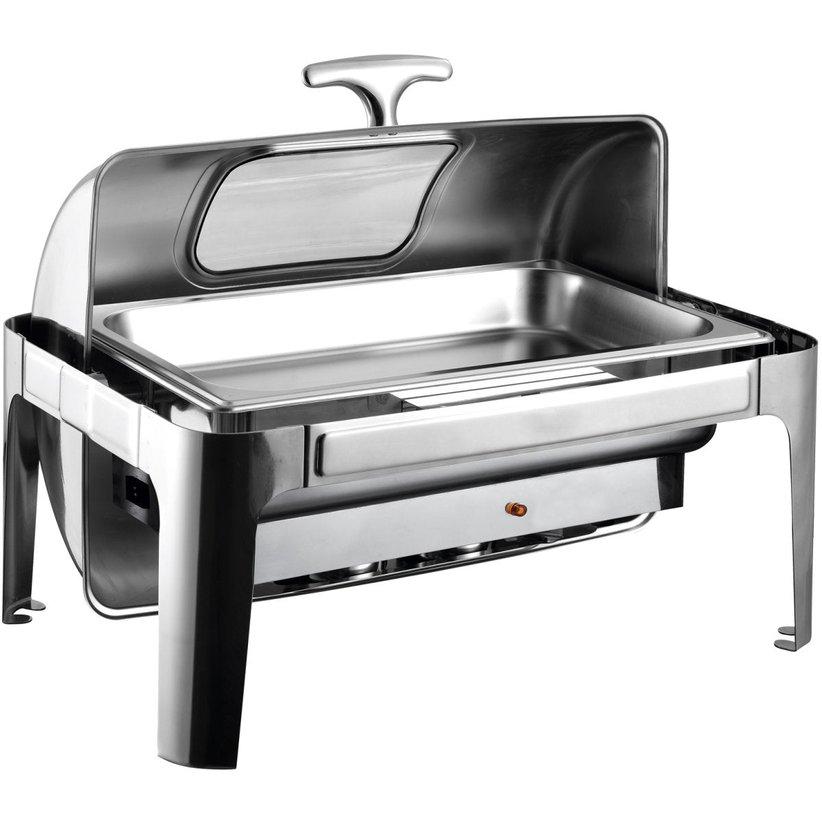 Adexa RA2302BE Premium Chafing Dish Rulltopp Elektrisk GN1/1 Rostfritt Stål Spegelfinish 9 liter Glasfönster