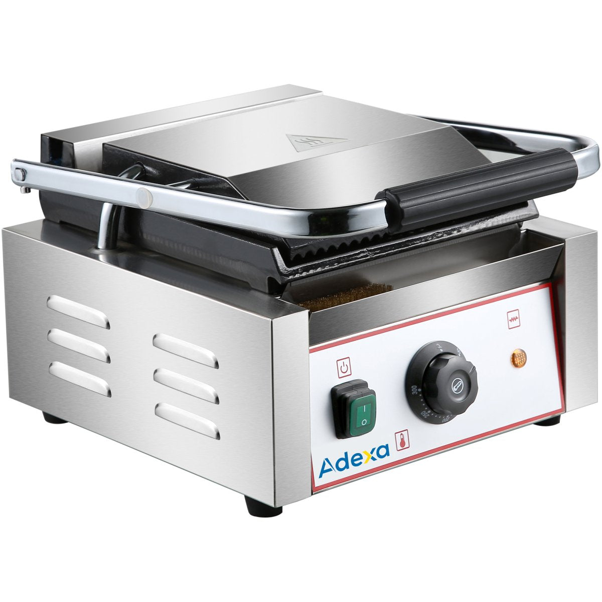 Adexa HEG811/HEG811A/HEG811B Professionell Klämgrill 1800W Gjutjärn