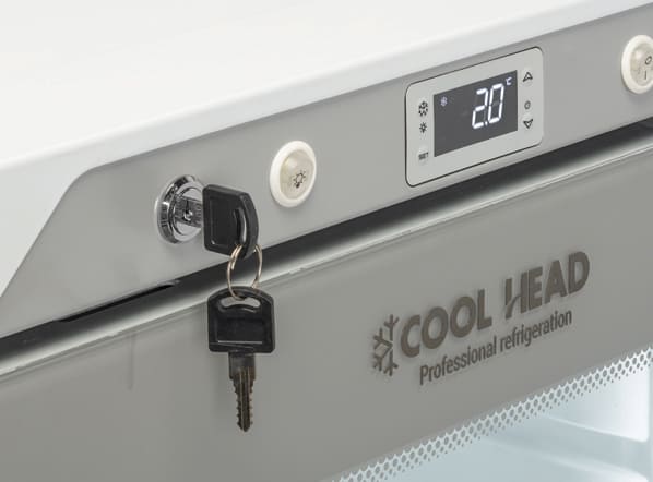 Digital temperaturdisplay med nyckellås på Cool Head QRG 200