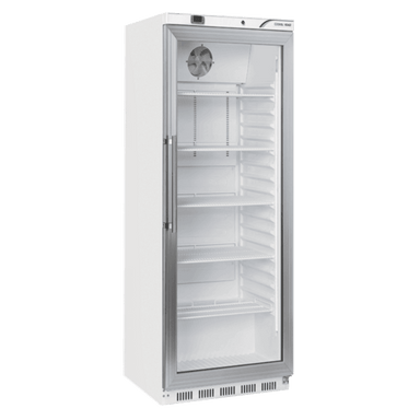 Cool Head QRG 400 displaykyl med glasdörr och flera hyllplan för visning