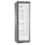 SARO ARV 430 CS A PV displaykyl i rostfritt stål med glasdörr och trådhyllor
