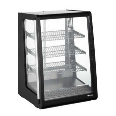 Glasad SARO ALVA Värmemonter med flera trådhyllor.