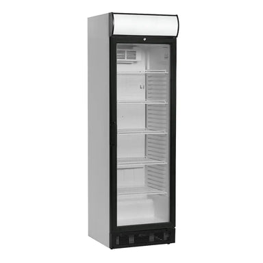 TEFCOLD SCU1375CP Exponeringskyl med tomma hyllor och belysning