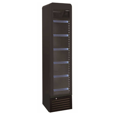 SARO DK 134 PRO ROUND smal displaykyl med LED-belysning och rundade hörn