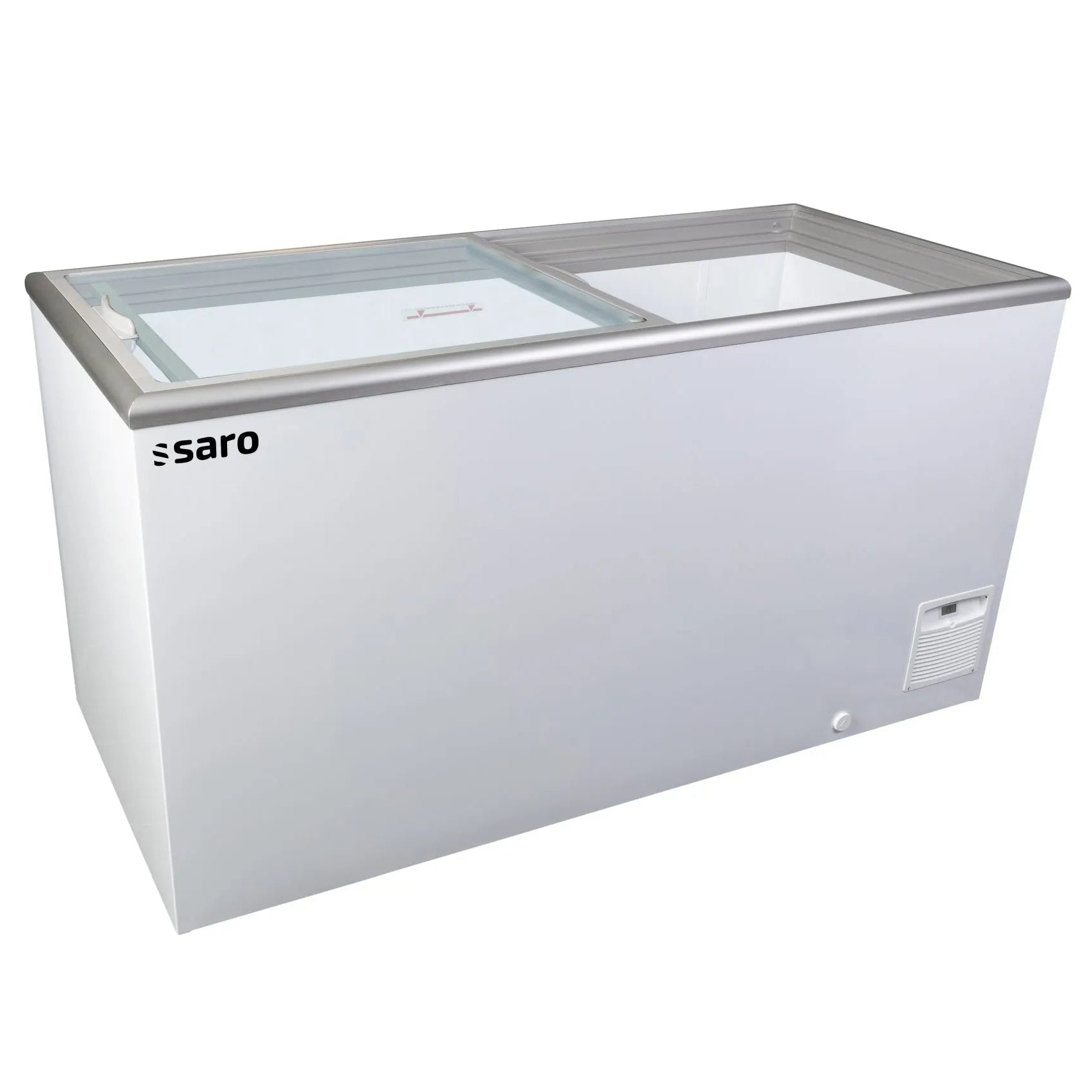 Saro Gastro NOVA 53-2BC120A Frysbox 503 L, sedd från sidan mot vit bakgrund