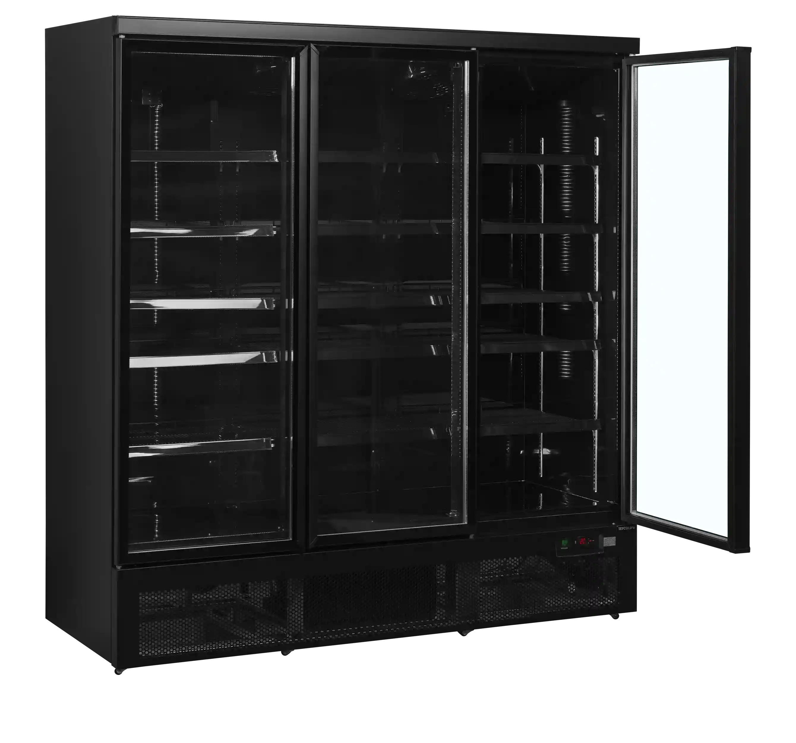 Tefcold Atom Maxi C3DB displaykyl med öppen dörr