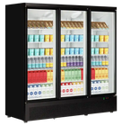 Fylld Tefcold Atom Maxi C3DB displaykyl med drycker och varor