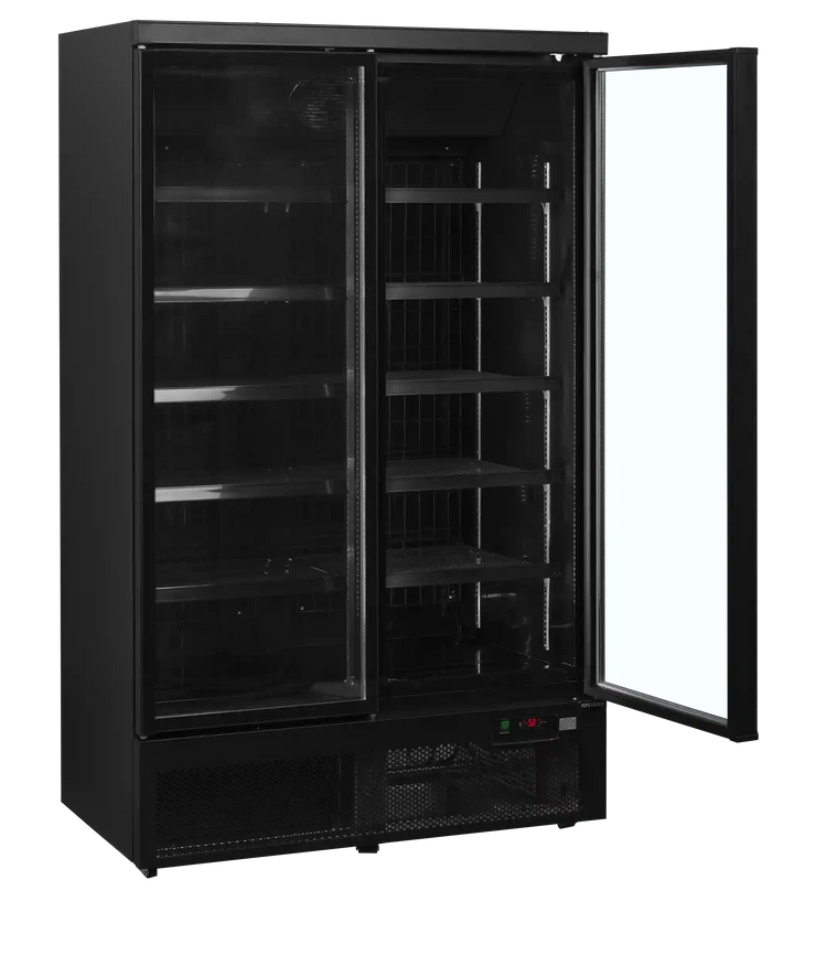 Öppen TEFCOLD Atom Maxi F2DB displayfrys med flera hyllor
