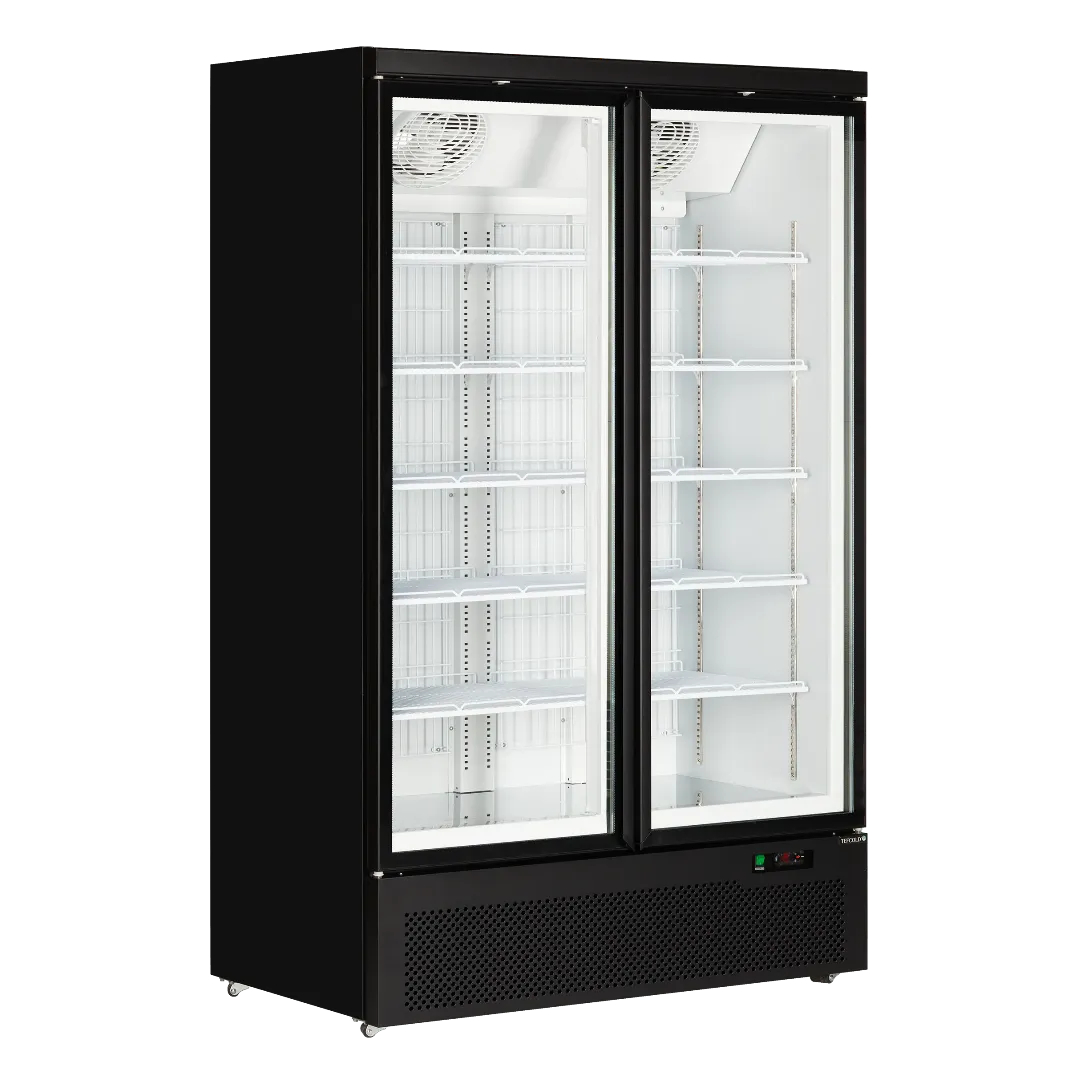 Vit interiör i TEFCOLD Atom Maxi F2DB displayfrys