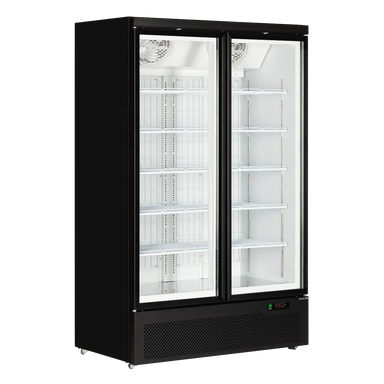 Vit interiör i TEFCOLD Atom Maxi F2DB displayfrys