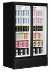 Fylld TEFCOLD Atom Maxi F2DB displayfrys med glassprodukter