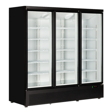 Vit interiör i TEFCOLD Atom Maxi F3DB displayfrys