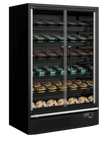 TEFCOLD Galaxy+ GP14FGD Black väggkyl fylld med kött och färdigrätter.