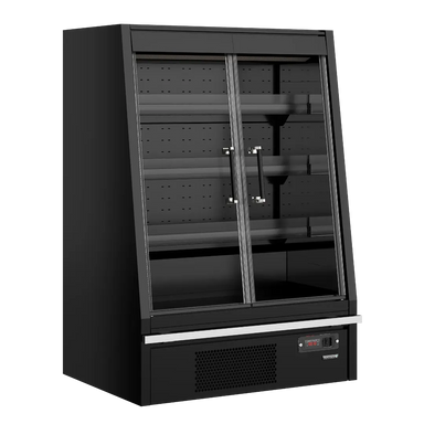TEFCOLD Galaxy+ GPL10FGD Black väggkyl tom med glasdörrar och hyllplan