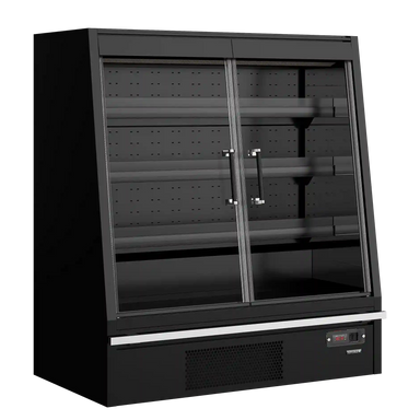 TEFCOLD Galaxy+ GPL14FGD Black väggkyl tom med glasdörrar och hyllplan