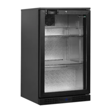 Tefcold BA6H Barkyl med glasdörr och tomt invändigt utrymme.