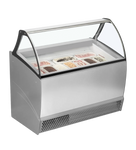 TEFCOLD BERMUDA RV10 Glassfrys 300 L, sedd rakt framifrån mot vit bakgrund