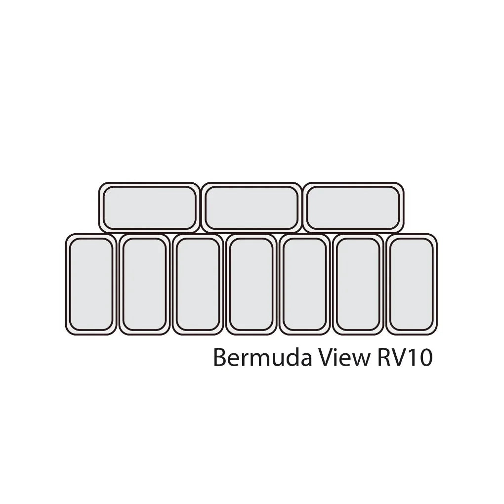 TEFCOLD BERMUDA RV10 Glassfrys 300 L, sedd från sidan mot vit bakgrund