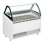 TEFCOLD BERMUDA VIEW RV10 Glassfrys 300 L, sedd rakt framifrån mot vit bakgrund