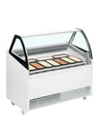 TEFCOLD BERMUDA VIEW RV10 Glassfrys 300 L, sedd från sidan mot vit bakgrund