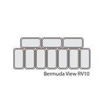 TEFCOLD BERMUDA VIEW RV10 Glassfrys 300 L, sedd i tre kvarts vinkel mot vit bakgrund