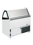 TEFCOLD BERMUDA VIEW RV13 Glassfrys 395 L, sedd från sidan mot vit bakgrund