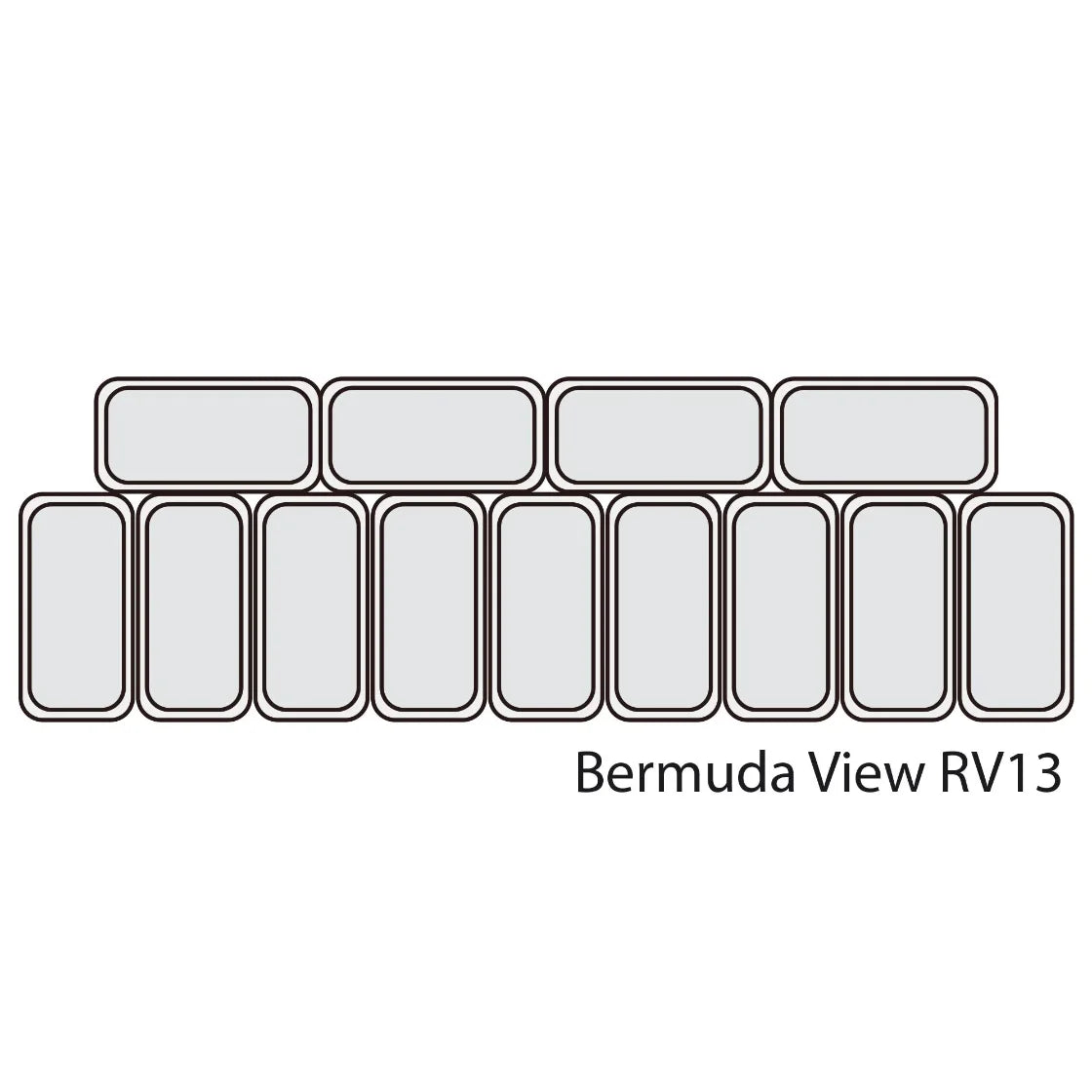 TEFCOLD BERMUDA VIEW RV13 Glassfrys 395 L, vinklad produktbild mot vit bakgrund