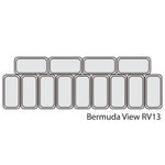 TEFCOLD BERMUDA VIEW RV13 Glassfrys 395 L, vinklad produktbild mot vit bakgrund