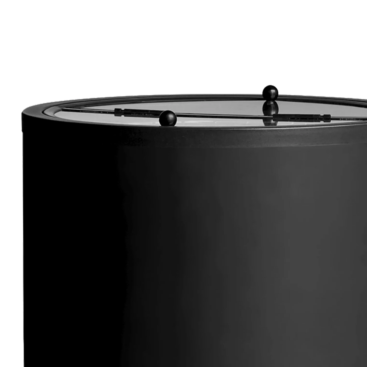 TEFCOLD BTA80-B1 Drickakyl rund 80 L, närbild på de två locken i härdat glas