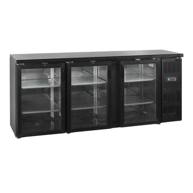 TEFCOLD CBC310G Barkyl 460 L, sedd rakt framifrån mot vit bakgrund