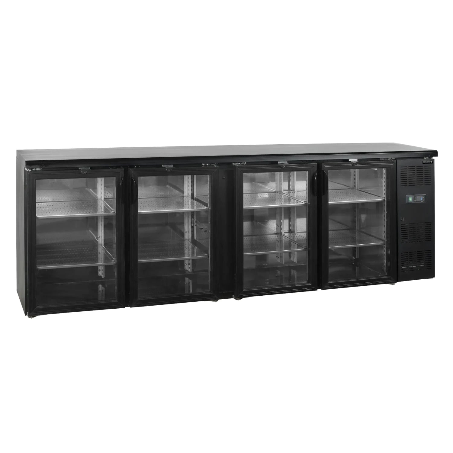 TEFCOLD CBC410G Barkyl 630 L, sedd rakt framifrån mot vit bakgrund