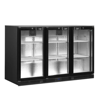 TEFCOLD DB301H-3 Barkyl 300 L, sedd rakt framifrån mot vit bakgrund