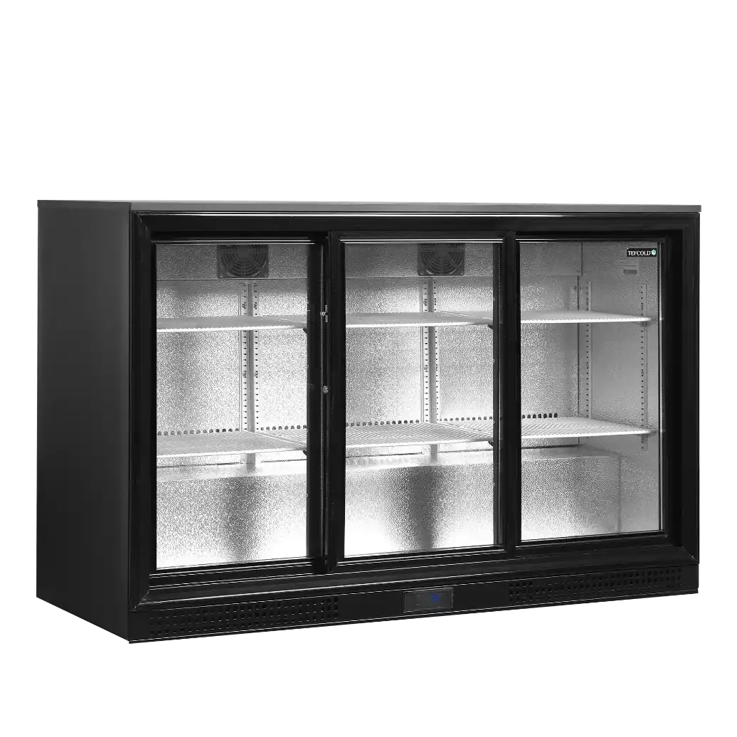 TEFCOLD DB301S-3 Barkyl 300 L, sedd rakt framifrån mot vit bakgrund
