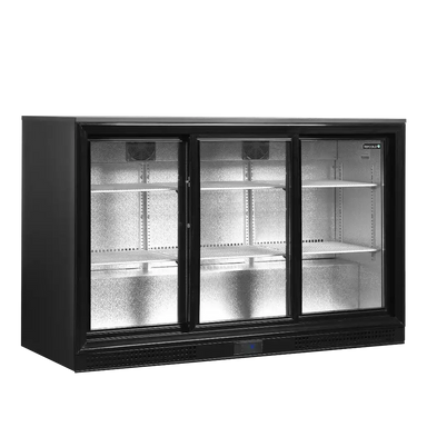 TEFCOLD DB301S-3 Barkyl 300 L, sedd rakt framifrån mot vit bakgrund