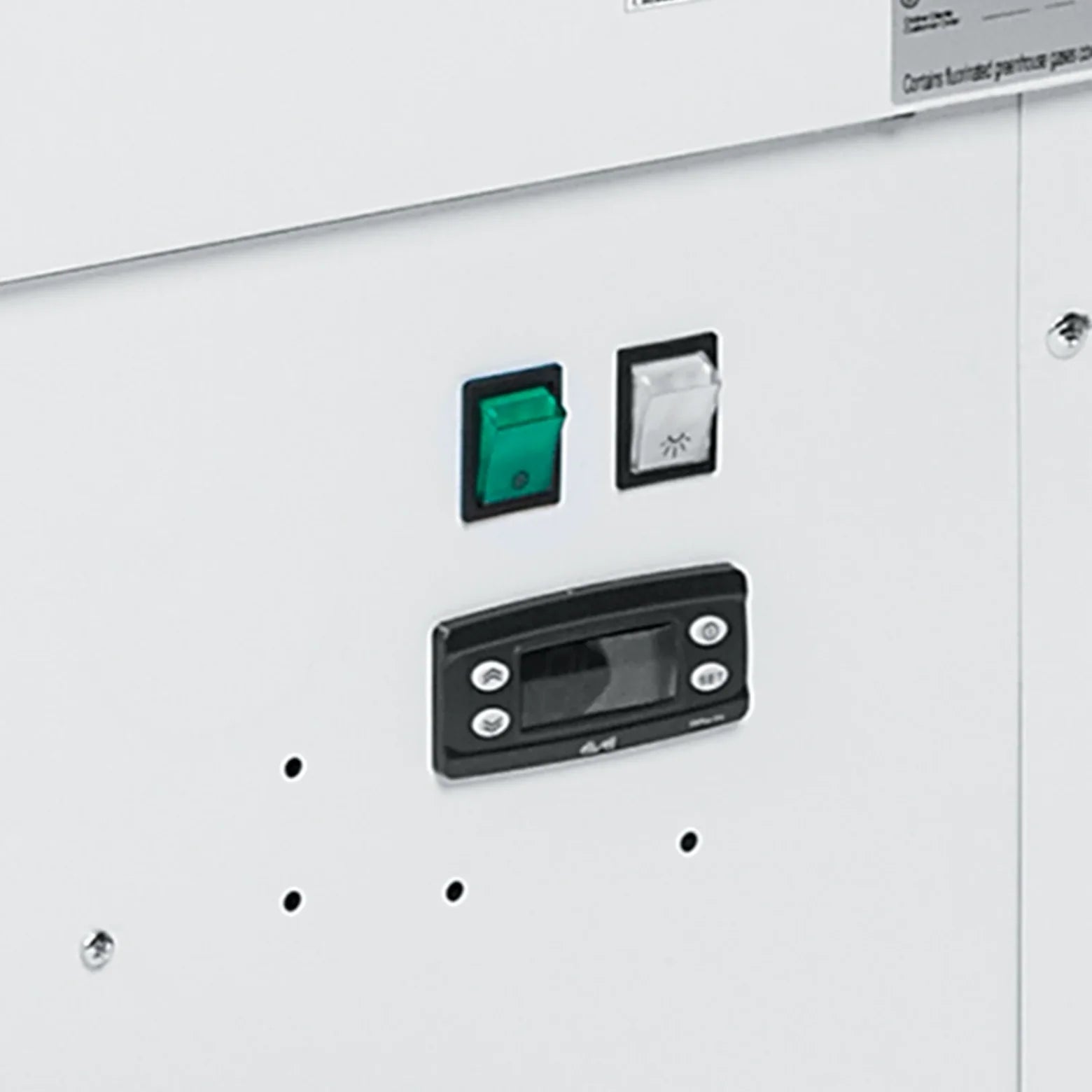 TEFCOLD FIJI 6 Glassfrys Ventilerad, detaljbild på ventilation eller baksida