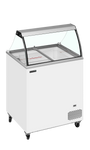 TEFCOLD IC202SC-SO Glassfrys 191 L, sedd från sidan mot vit bakgrund