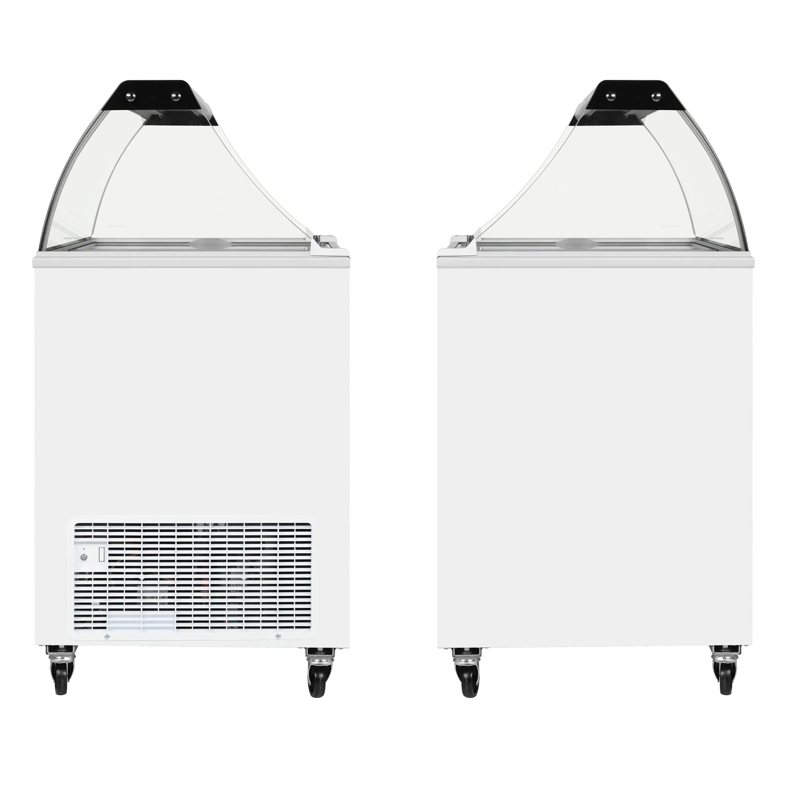TEFCOLD IC202SC-SO Glassfrys 191 L, vinklad produktbild mot vit bakgrund