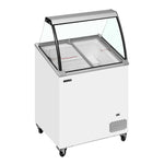 TEFCOLD IC202SCE-SO Glassfrys 176 L, sedd rakt framifrån mot vit bakgrund
