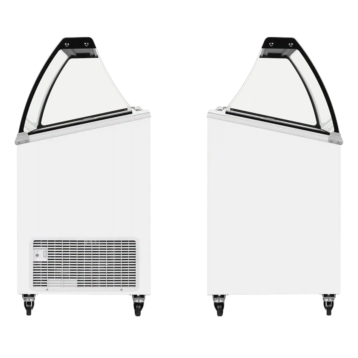 TEFCOLD IC202SCE-SO Glassfrys 176 L, vinklad produktbild mot vit bakgrund
