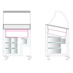 TEFCOLD IC202SCE-SO Glassfrys 176 L, sedd i tre kvarts vinkel mot vit bakgrund