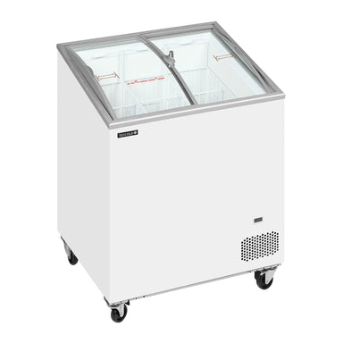 TEFCOLD IC202SCEB Frysbox 176 L, sedd rakt framifrån mot vit bakgrund
